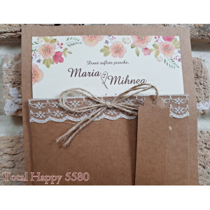Invitatie de nunta cu model floral 5580 CONCEPT