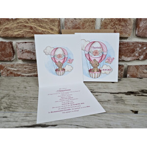 Invitatie De Botez Cu Ursulet 602 TH