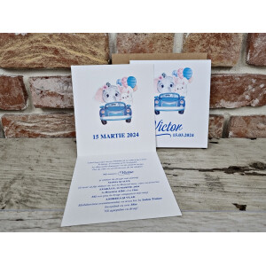 Invitatie De Botez Cu Elefantel 603 TH