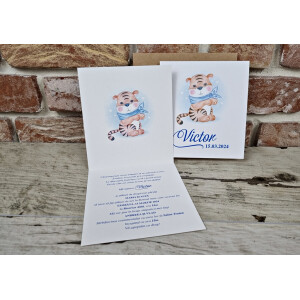 Invitatie De Botez Cu Tigru 605 TH
