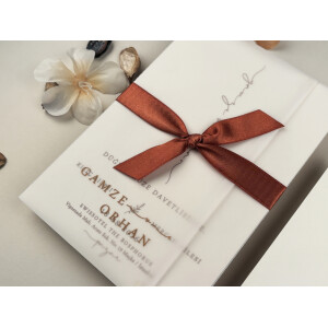 Invitatie De Nunta Cu Plic si Fundita 96932 ELITE