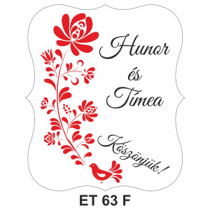 Eticheta pentru sticla ET 63 F