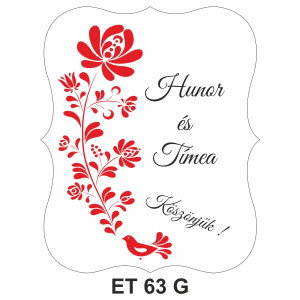 Eticheta pentru sticla ET 63 G