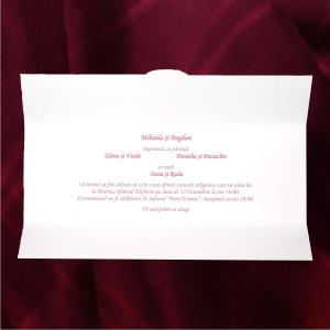 Invitatie de nunta haiaoasa cu miri, fluturasi si inimioare 2136 TBZ