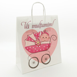 Punga 1 Cadouri N Botez Fetita In Carucior 28x25x11 cm