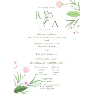 Invitatie De Nunta Digitala Florala Cu Lalele 018
