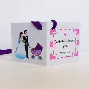 2in1 Nunta Si Botez Etichete Sticle Sticle Nunta Invitatie De