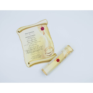 Invitatie De Nunta Papirus Cu Verighete 113007 TBZ