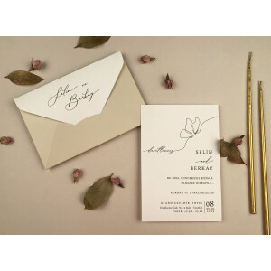 Invitatie De Nunta Romantica Cu Fluturi 12254 ELA