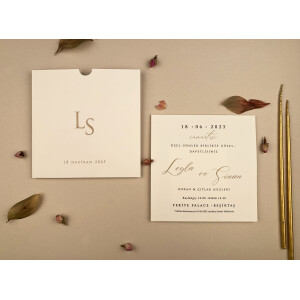 Invitatie De Nunta Eleganta Patrata 12276 ELA