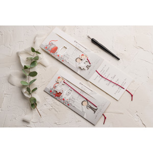 Invitatie de nunta haioasa Romeo si Julieta 9129 EKONOM