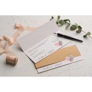 Invitatie de nunta cu amprente 9242 EKONOM