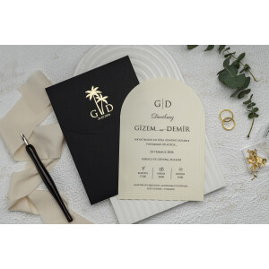 Invitatie De Nunta Eleganta Cu Chenar 9309 EKONOM