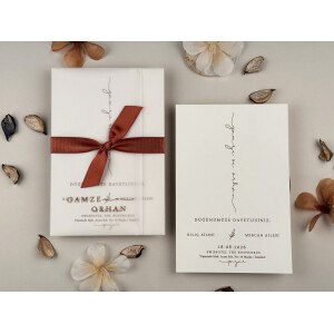Invitatie De Nunta Cu Plic si Fundita 96932 ELITE