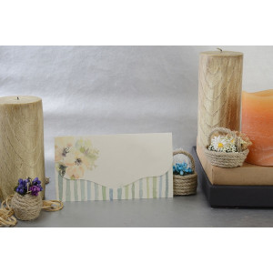 Invitatie florala cu dungi 17097 ARMONI
