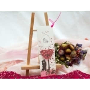 Invitatie de nunta cu miri si inimioare 184
