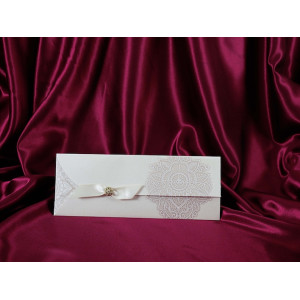 Invitatie de nunta eleganta cu fundita 192