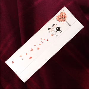Invitatie de nunta haiaoasa cu miri, fluturasi si inimioare 2136 TBZ