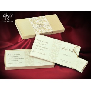 Invitatie de nunta in cutie cu catifea 3686 SEDEF