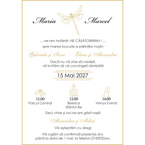 Invitatie De Nunta Digitala Cu Libelula 057