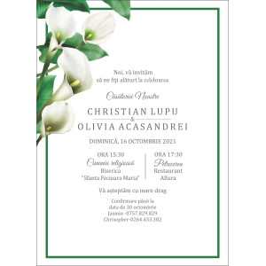 Invitatie De Nunta Digitala Florala Cu Cale Sii Chenar 041