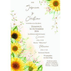 Invitatie De Nunta Digitala Cu Floarea Soarelui 008