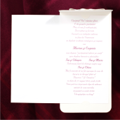Invitatie de nunta crem sidef cu fundita 115431 TBZ