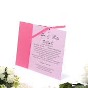 Invitatie de nunta roz cu tema florala 115435 TBZ