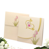 Invitatie de nunta cu lalea si fluturasi 115444 TBZ