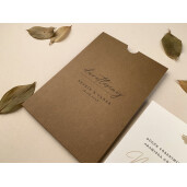 Invitatie De Nunta Eleganta Cu Plic Natur 12251 ELA