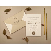 Invitatie De Nunta Eleganta Cu Plic Decupat 12256 ELA