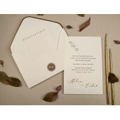 Invitatie De Nunta Eleganta Cu Plic Cu Chenar 12259 ELA