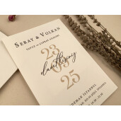 Invitatie De Nunta Eleganta Cu Plic Crem 12263 ELA