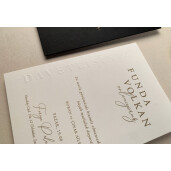 Invitatie De Nunta Eleganta Cu Plic Negru 12264 ELA