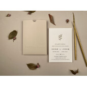 Invitatie De Nunta Eleganta Cu Plic Crem 12266 ELA