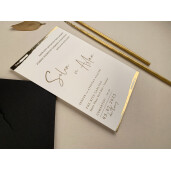Invitatie De Nunta Eleganta Cu Plic Negru 12267 ELA