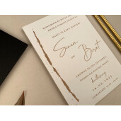 Invitatie De Nunta Eleganta Cu Plic Negru 12268 ELA