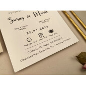 Invitatie De Nunta Eleganta Patrata Cu Plic Crem 12270 ELA