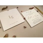 Invitatie De Nunta Eleganta Patrata 12276 ELA