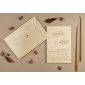 Invitatie De Nunta Eleganta Din Carton Sidefat 12279 ELA