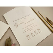 Invitatie De Nunta Eleganta Crem 12284 ELA