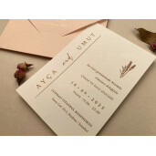 Invitatie De Nunta Eleganta Cu Plic Somon 12287 ELA