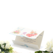 Invitatie de nunta cu flori, inimioare si porumbei 124032 TBZ
