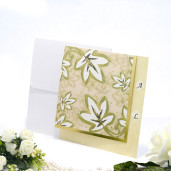 Invitatie de nunta florala cu frunze verzi 150030 TBZ