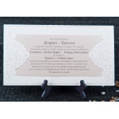 Invitatie de nunta crem cu model sidef 20420 STYLISH