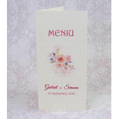 Meniu crem cu flori roz 222814 POLEN
