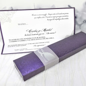Invitatie pliabila violet 39208 CLARA
