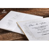 Invitatie de nunta eleganta basorelief 50577 ERDEM
