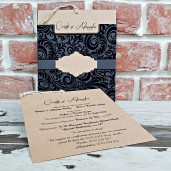Invitatie de nunta cu plic de catifea 5577 CONCEPT