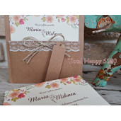 Invitatie de nunta cu model floral 5580 CONCEPT